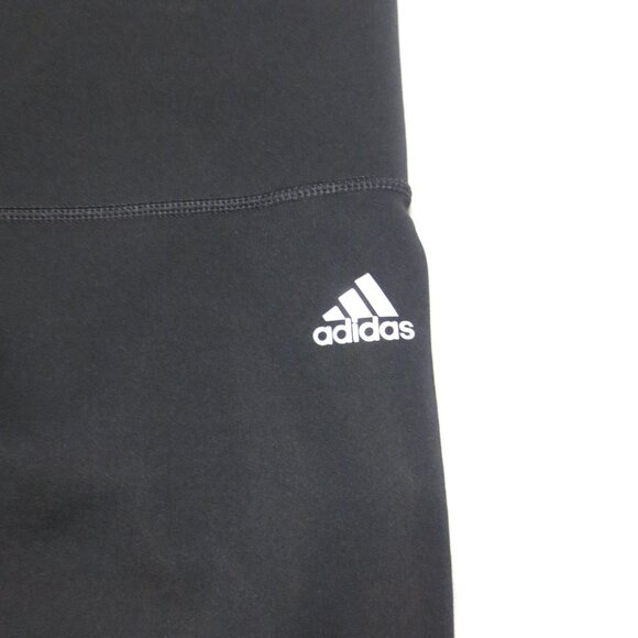 ADIDAS womens LEGGINGS athletic CLIMALITE black MID-RISE yoga STRETCH SIZE L - Picture 6 of 10